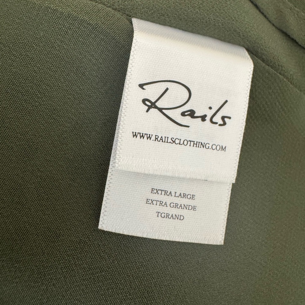 Rails Zana Dress in Olive Mixed Animal Stripe size XL X-Large - Picture 8 of 10
